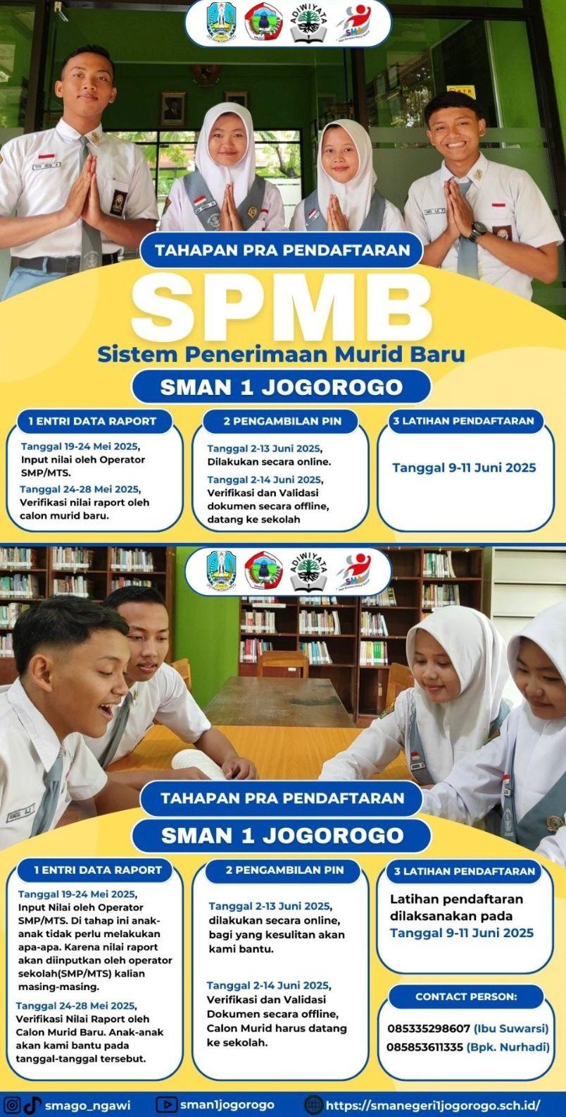 Ayo Join Sekarang !!! .... Sistem Penerimaan Murid Baru (SPMB) SMAN 1 Jogorogo Tahun 2025